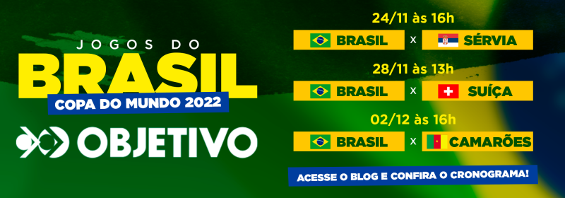 Objetivo na Copa! Confira como será o calendário do Colégio Objetivo Nova Odessa nos dias de jogos do Brasil!